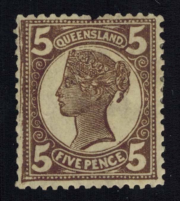 Queensland Scott 119 Unused lightly hinged with pulled perforation.