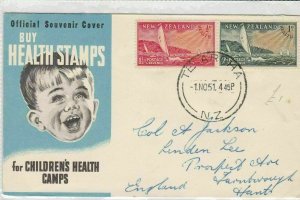 new zealand 1951 stamps cover ref 19917