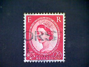 Great Britain, Scott #321, used(o), 1955, Queen Elizabeth II, 2½p