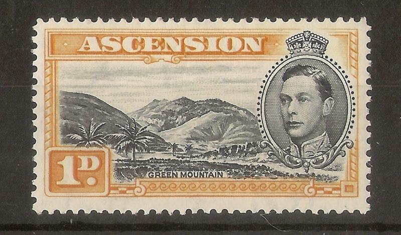 Ascension 1938 1d SG39a P13.5 Mint