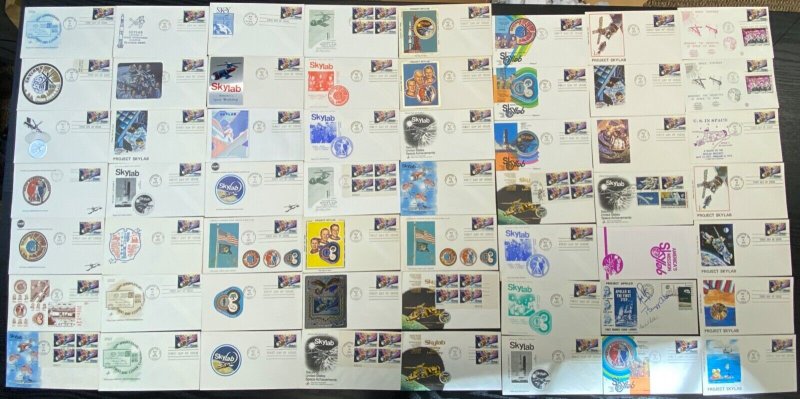 Collection of 140+ #1529 Skylab Space mixed cachet First Day covers many better