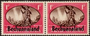 Bechuanaland 137 - Mint-H - 1p WW2 Victory / Peace (Pair) (1945) (cv $0.75)