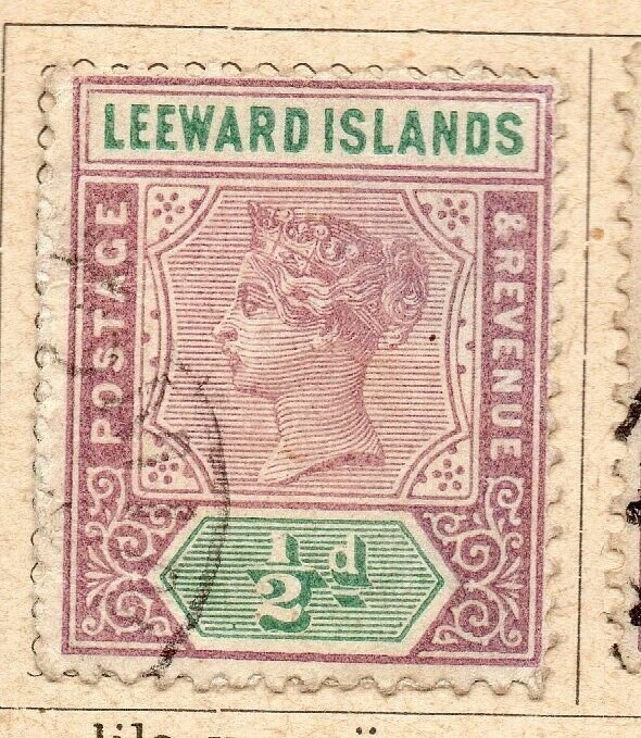 Leeward Islands 1891 Early Issue Fine Used 1/2d. NW-11894