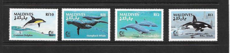 WHALES - MALDIVES #2069-72  MNH