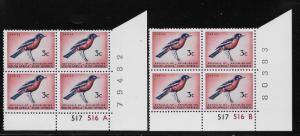 SOUTH AFRICA SC# 377 BK/4 LR 517/516A-B MAY 1973 ISSUE 9  FVF/MNH