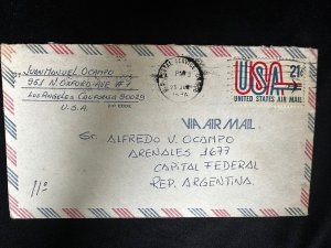 CM) 1974. UNITED STATES. AIRMAIL ENVELOPE SENT ARGENTINA. AIR MAIL STAMP. XF