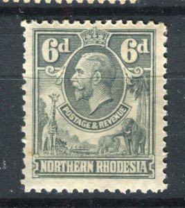 NORTHERN RHODESIA; 1930s early GV pictorial Mint hinged Shade of 6d. value