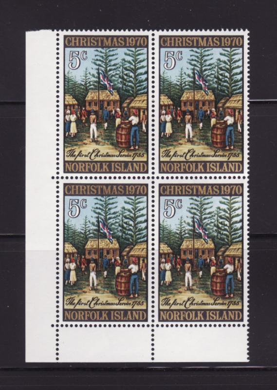 Norfolk Island 143 Block of 4 Set MNH Christmas (B)