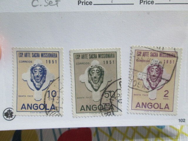 Angola #359-61 used set 2022  SCV = $1.45