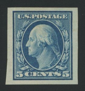 USA 347 - 5 cent Washington Imperf - VF Mint hinged