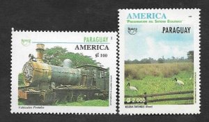 SD)1995 PARAGUAY FROM THE AMERICA UPAEP SERIES, POSTAL VEHICLES, PREVENTION