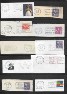 #3151 Page of 10 Slogan, Postmarks & Cancels Collection / Lot (12755)