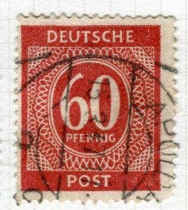 GERMANY BERLIN British/US Zone 1946 numeral issue used hinged 60pf. value