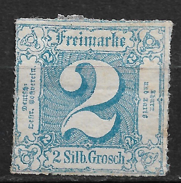 1866 Thurn & Taxis Sc31 Large Numeral 2K MHR