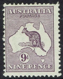 AUSTRALIA 1913 KANGAROO 9D 1ST WMK