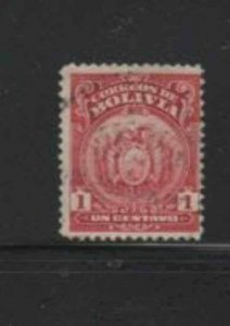 BOLIVIA #118 1919 1c COAT OF ARMS F-VF USED