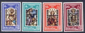 Gibraltar 334-7 MNH Christmas, Holy Family, Stained Glass