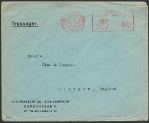 DENMARK 1934 cover to Scotland with Copenhagen 7 ore red meter.............49280