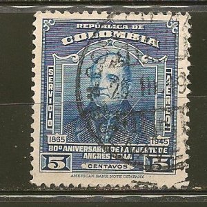 Colombia Andreas Bello Airmail Issue Used