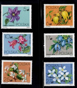 Poland Scott 2610-2615 MNH** Flower set