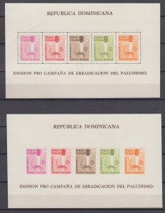 Z4280  jlstamps,1962 dominican republic s/s mnh perf & imperf #cb24-5 medicine