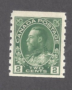 Canada # 128ii  MINT NH 2c GREEN KGV COIL PERF 8 VERTICAL BS27214