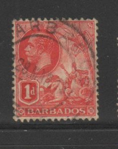 BARBADOS #118  1912  1p   KING GEORGE V   USED F-VF  f