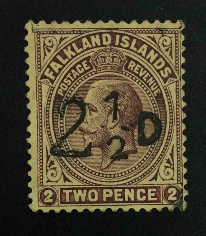 MOMEN: FALKLAND ISLANDS SG #115 1928 MINT OG H **CERT** £1,300 LOT #63025
