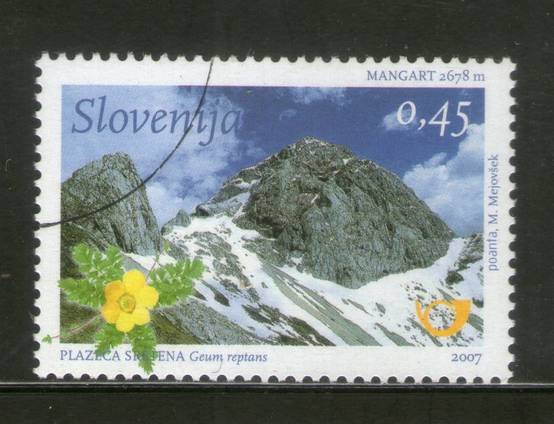 Slovenia 2007 Geology Mountain Mt. Mangart Flower Sc 712 Specimen MNH # 1058