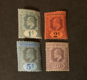 Stamps British Honduras Scott #58-61 hinged