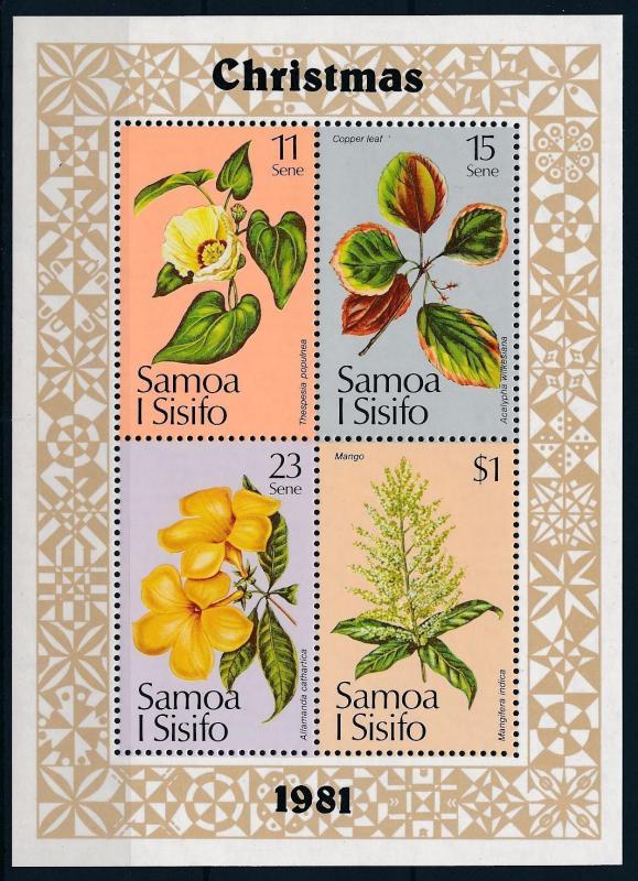 [62002] Samoa 1981 Flora Flowers Blumen Fleur - Christmas Souvenir Sheet MNH