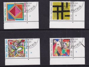 Switzerland   #B566-B571  cancelled  1991  pro patria Art and culture