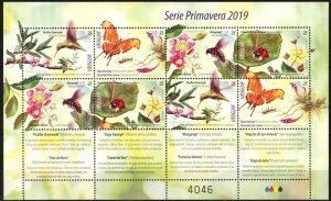 Uruguay 2019 Butterflies Honeybees Lady Birds Sheet MNH