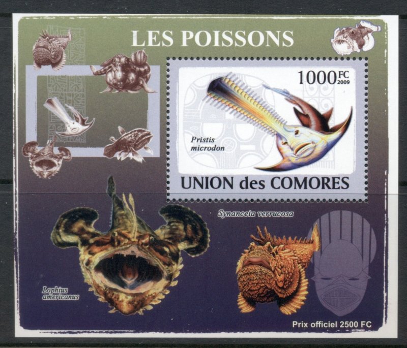 Comoro Is 2009 Marine Life, Fish Deluxe MS MUH