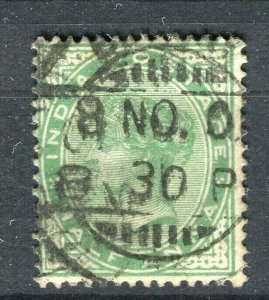 INDIA; Early 1900s classic QV issue used 1/2a. value fair Postmark