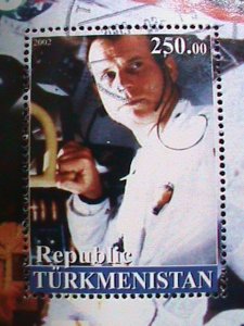 TURKMENISTAN-2002-LEGENDARY OF THE MOVIE'90-APOPPO-13 CTO S/S VERY FINE