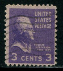 807 US 3c Jefferson, used cv $.20