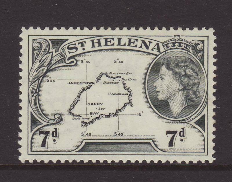 1953 St Helena 7d Mounted Mint SG161.