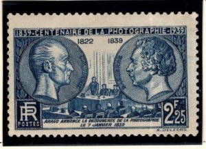 France Scott 374 MH* Photography stamp 1939