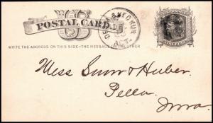 GOLDPATH: US postal card, 1881, Des Moines & Keokuk ACT.,  CV30_21