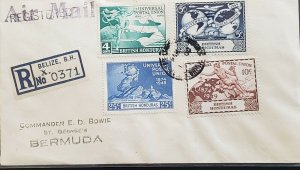 UPU 1949 75th Anniversary British Honduras FDC Bermuda