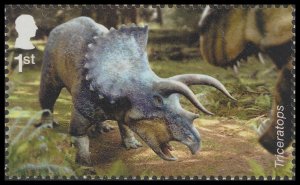 GB 5139 The Age of the Dinosaurs Triceratops 1st single MNH 2024