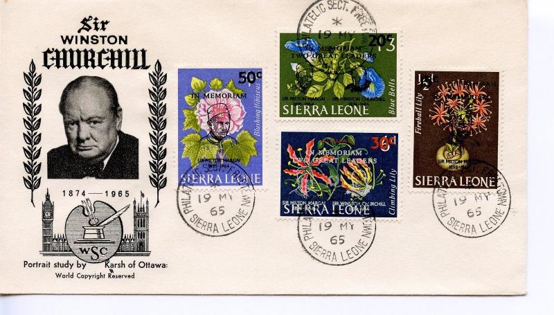 SIERRA LEONE  1965 Airmail - Sir Milton Margai and Sir Winston Churchi   FDC1211