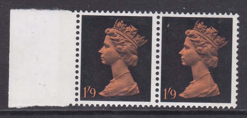 Sg 744ev 1/9 Pre-decimal Machin Extra Band Variety 1mm on right unmounted mint