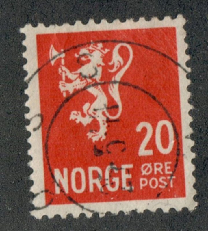 Norway #196 used single (no wmk)