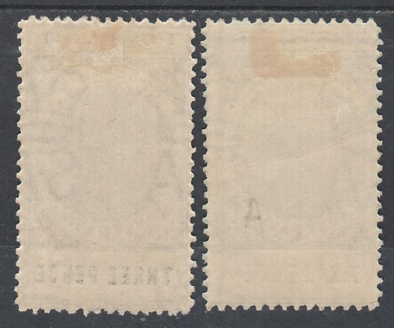 SOUTH AUSTRALIA 1902 QV THIN POSTAGE 3D AND 6D  