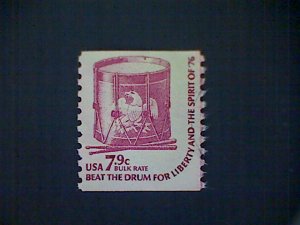 United States, Scott #1615, used(o), 1976, Americana Series: Drum, 7.9¢, carmine