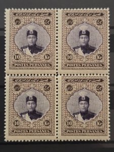 Iran / Persia Scott # 678 MNH block of 4 1924-5