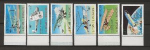 St. THOMAS & PRINCE ISL. Sc 528-33 NH issue of 1979 - AVIATION