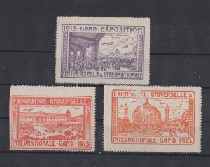 Belgian Advertising Stamps - 1913 Ghent Universal & International Exhibition